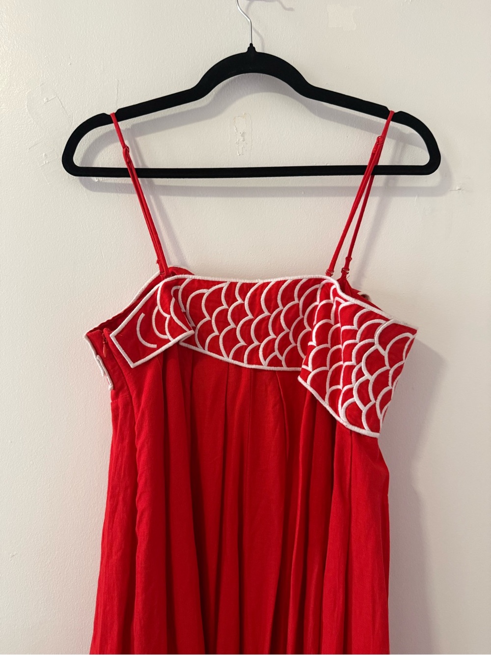FARM Rio Red Maxi Dress with White Fish Detail - Picture 8 of 11